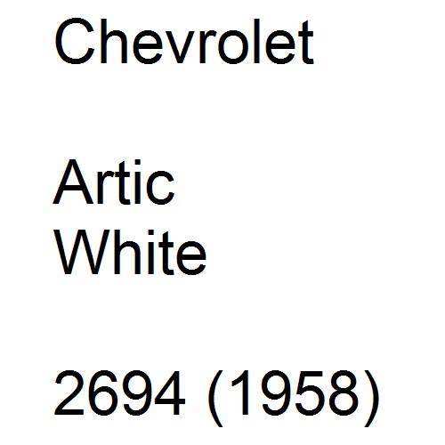 Chevrolet, Artic White, 2694 (1958).